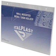 Italplast A4 Landscape Wall Mounted Sign Holder Clear EA