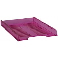 Italplast A4 Slimline Document Tray Tinted Pink EA