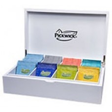 Pickwick Tea Box w Lid White 8 Section EA