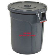 Trust Thor 75Ltr Round Bin Lid Grey EA