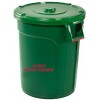 Trust Thor 75Ltr Round Bin Lid Green EA