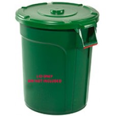 Trust Thor 75Ltr Round Bin Lid Green EA