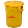 Trust Thor 75Ltr Round Bin Lid Yellow EA