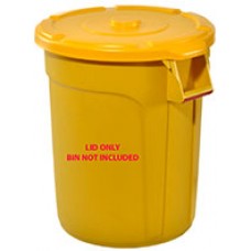 Trust Thor 75Ltr Round Bin Lid Yellow EA