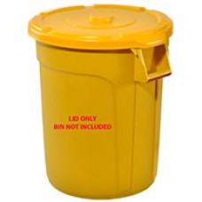 Trust Thor 75Ltr Round Bin Lid Yellow EA