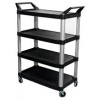 Trust Utility Service Cart 4 Tier Shelf Black EA