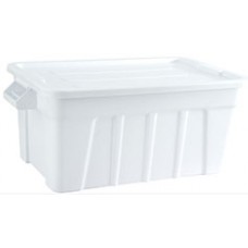 Trust 53Ltr Tote Box Food Grade White w Lid EA