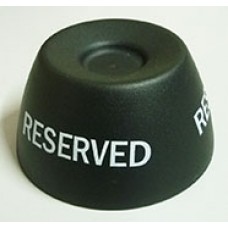 Table Reserved Sign White on Black Round Unit EA