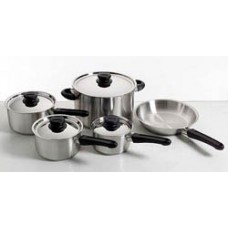 Saucepan Set 5 SS Pce Blk Handle EA