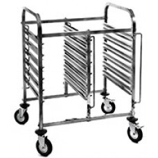 Pan Carrier SS 6 Tier Double Trolley EA