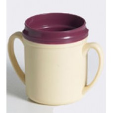 Double Handed Insulated Mug 250ml Yellow Burgundy EA