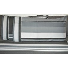 QB Cotton Quilt Cover Set Horizontal Grey EA