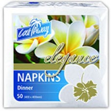 Elegance Dinner Napkin White PK 50