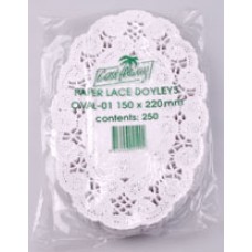 Lace Doyley Oval No 1 150x220mm PK 250