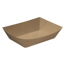 Food Tray No 2 Brown Kraft 110x75 Base x 40mm CT 500