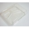 Clam Plastic Dinner Clear Compartment - Slv 100