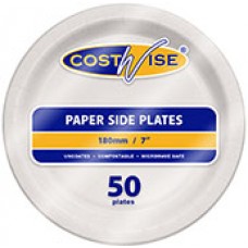 Costwise 180mm Uncoated Paper Plate (SL 50)