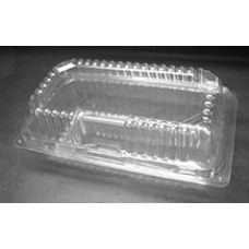 Clear Bar Cake Large w Hinged Lid 240x145x130mm CT 500