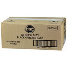 OSO HD Black Garbage Bag 70-77Lt CT 200