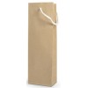 Wine Bottle Bag Natural Single w Rope Handles CT 100