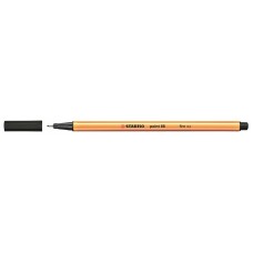Stabilo 88 Fineliner 0.4mm Black Pen PK 10