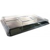 Platter Black 7 Comp Rect w Lid CT 50