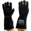 Welders Gloves Leather Black Jack 40cm Lined PR