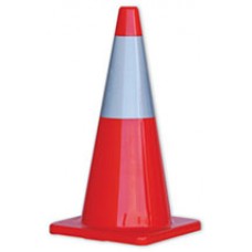 Traffic Cone Orange w Reflective Strip 700mm EA