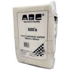 ABC 1ply White Lunch Napkin Premium CT 3000