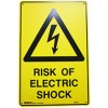 Risk of Electric Shock Sign 300x450 Poly (EA)