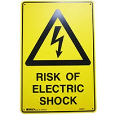 Risk of Electric Shock Sign 300x450 Poly (EA)