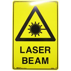 Warning Laser Beam Sign 300x450 Poly EA