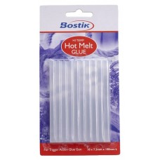 88509 Bostik Hot Melt Glue Sticks 7.2 x 100mm Trans PK 10