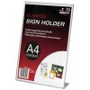 45553 Deflecto A4 Portrait Single Sided Sign Holder Clear EA