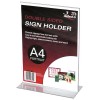 45564 Deflecto A4 Portrait Double Sided Sign Holder Clear EA