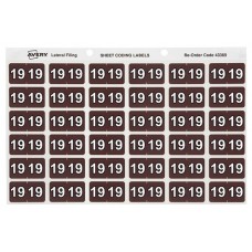 Avery Year Code Label 2019 PK 180