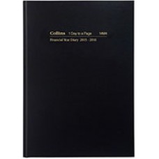 Collins Diary Financial Year Black A4 Day to a Page EA