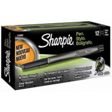 Sharpie Fineliner Pen Black PK 12