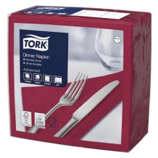 Tork Adv Napkin 2Ply Dinner Bordeaux PK 150