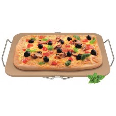Avanti Rectangular Pizza Stone w Rack 30x38cm EA