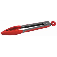 Silicone Tongs 23cm Red w SS Handle EA