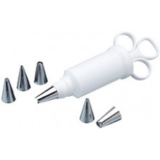 KC Traditional Icing Set 8 Pce (Syr + 6 S/S nozzles) EA