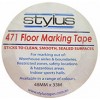 PVC No 471 Lane Marking Tape Stripe 48mmx33m Yellow Black (CT 24)