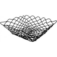 Square Bread Basket Wire Black Plastic Coated  EA