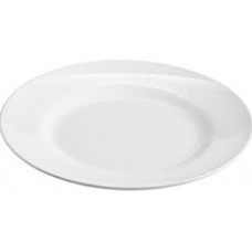 Melamine White Round Plate Raised Rim 230mm PK 12