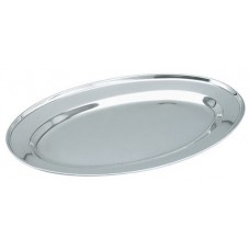 Platter Oval Small SS 300mm Roll Edge EA