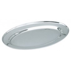 Platter Oval Large SS 600mm Roll Edge EA