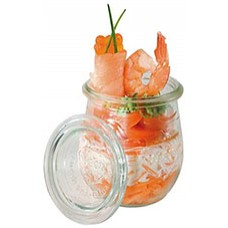 Weck Glass Jar w Lid 70x80mm Cap 220ml CT 12