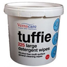Tuffie Detergent Wipes Tub 225 EA