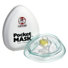 CPR Pocket Face Mask w 02 Port Laerdal in Case EA